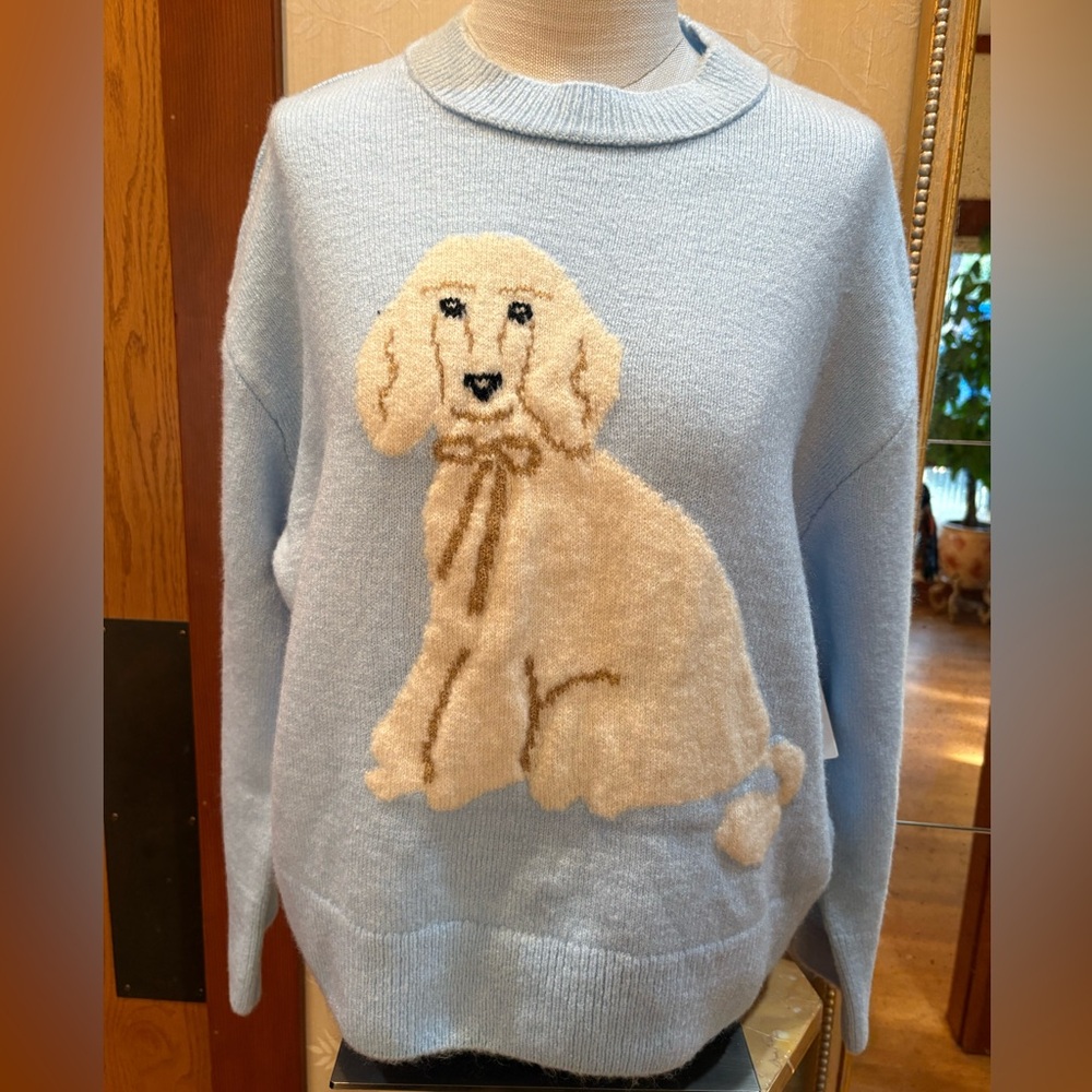 Maeve Crew -Neck Dog 🐶 Icon Pullover Sweater❤️♥️